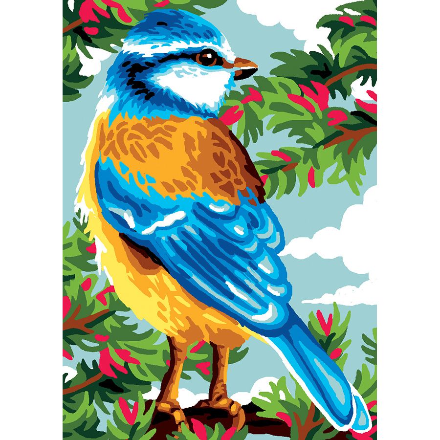 Uccellino giallo e blu