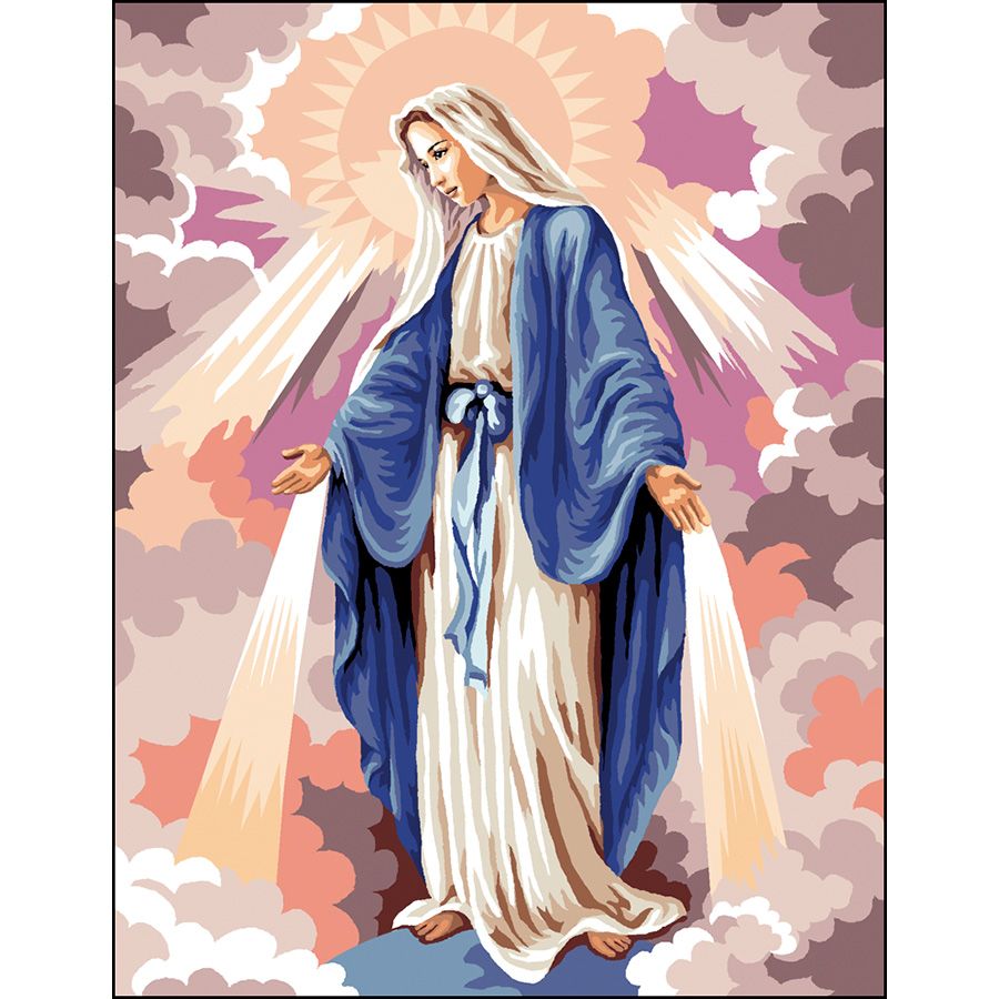 Madonna con abito blu