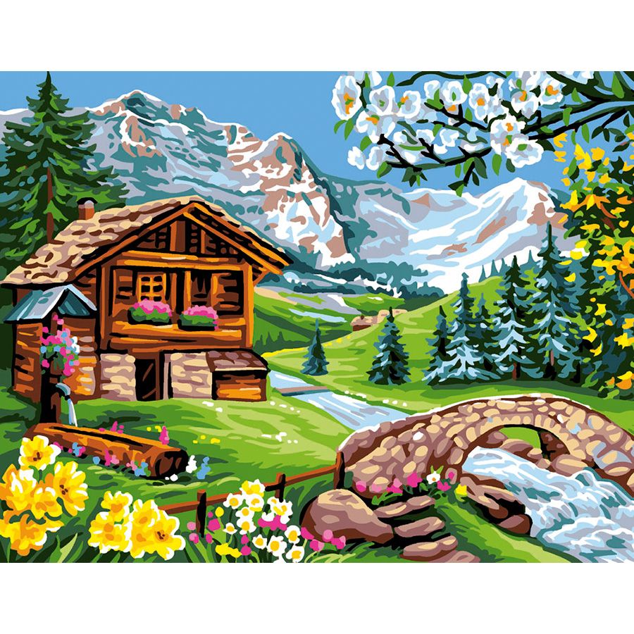 Lo chalet sul fiume in montagna