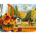 Fiori nella zucca in montagna