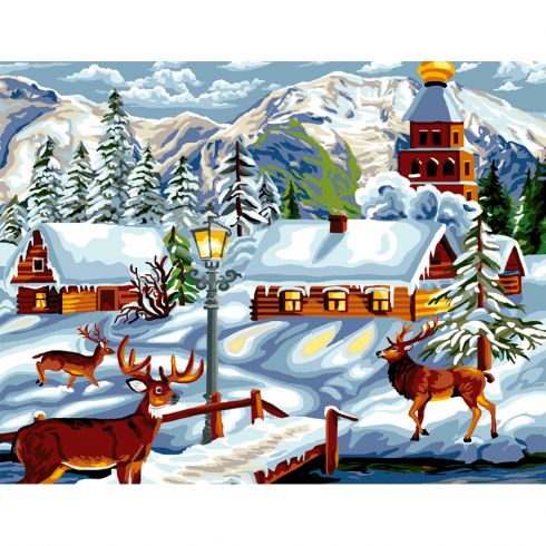 I cervi nella città innevata