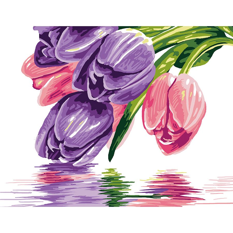Riflesso dei tulipani