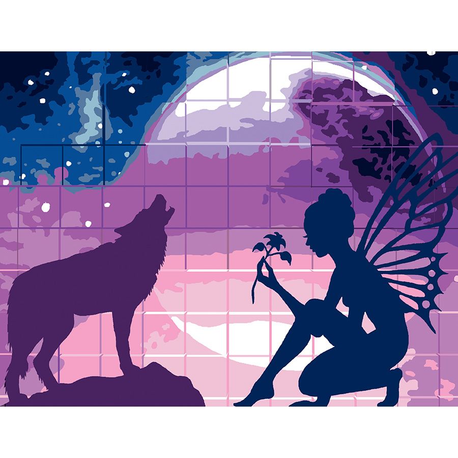 La fata e il lupo sotto la luna