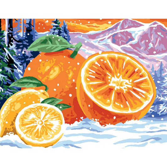 Gli agrumi tra la neve