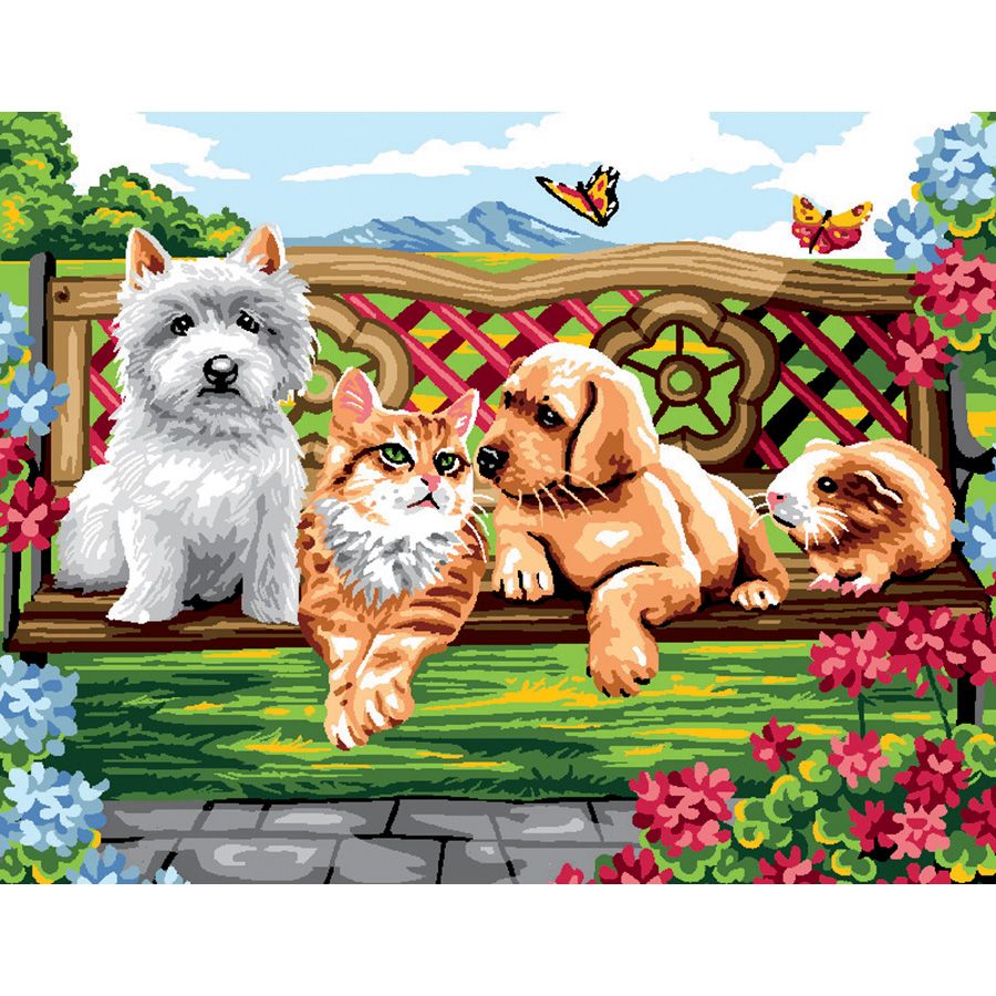 Gli animali sulla panchina