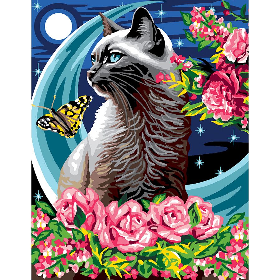 Il gatto tra i fiori di notte