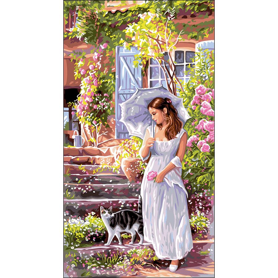 La donna bianca con l'ombrello