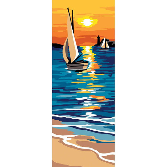 Il tramonto sulla battigia