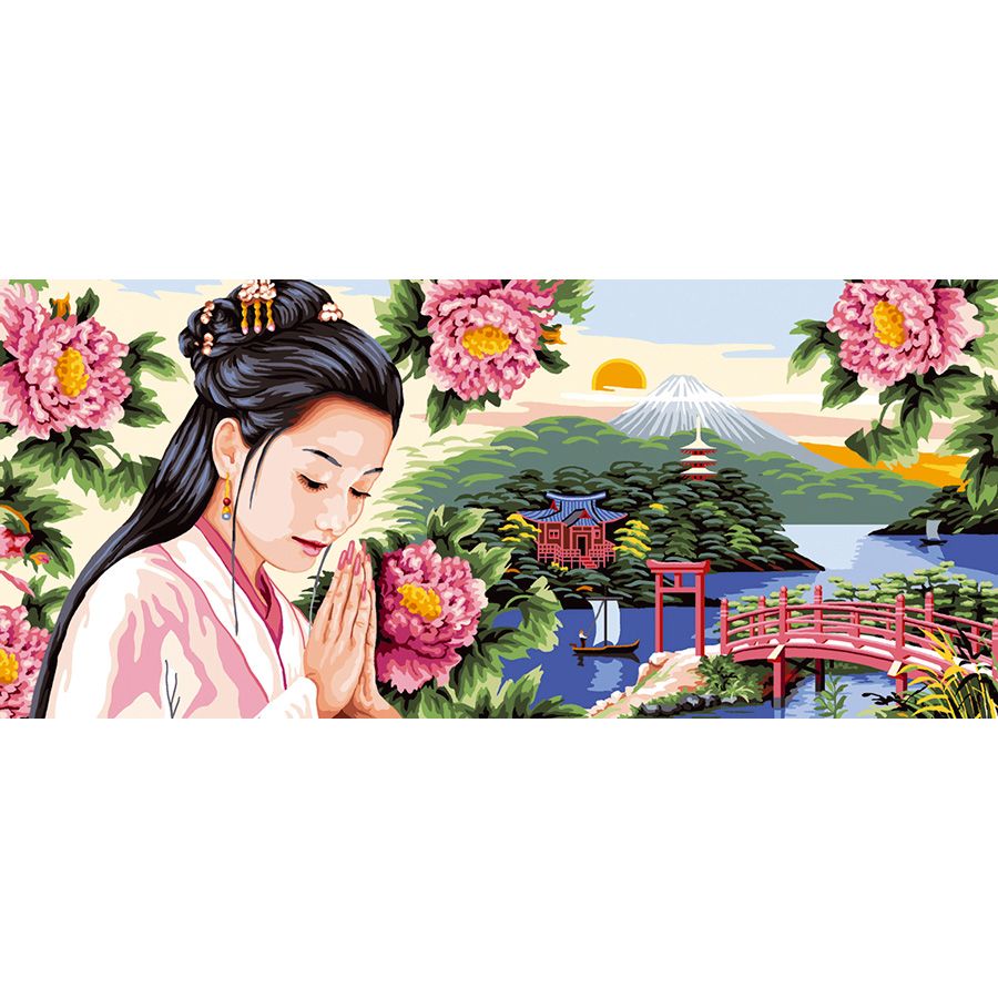 La ragazza giapponese e il monte Fuji