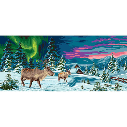 L'aurora boreale e le renne