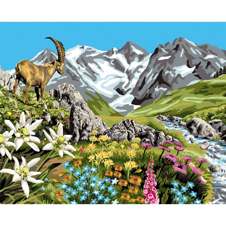 Lo stambecco tra le montagne