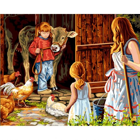La bambina con il vitello