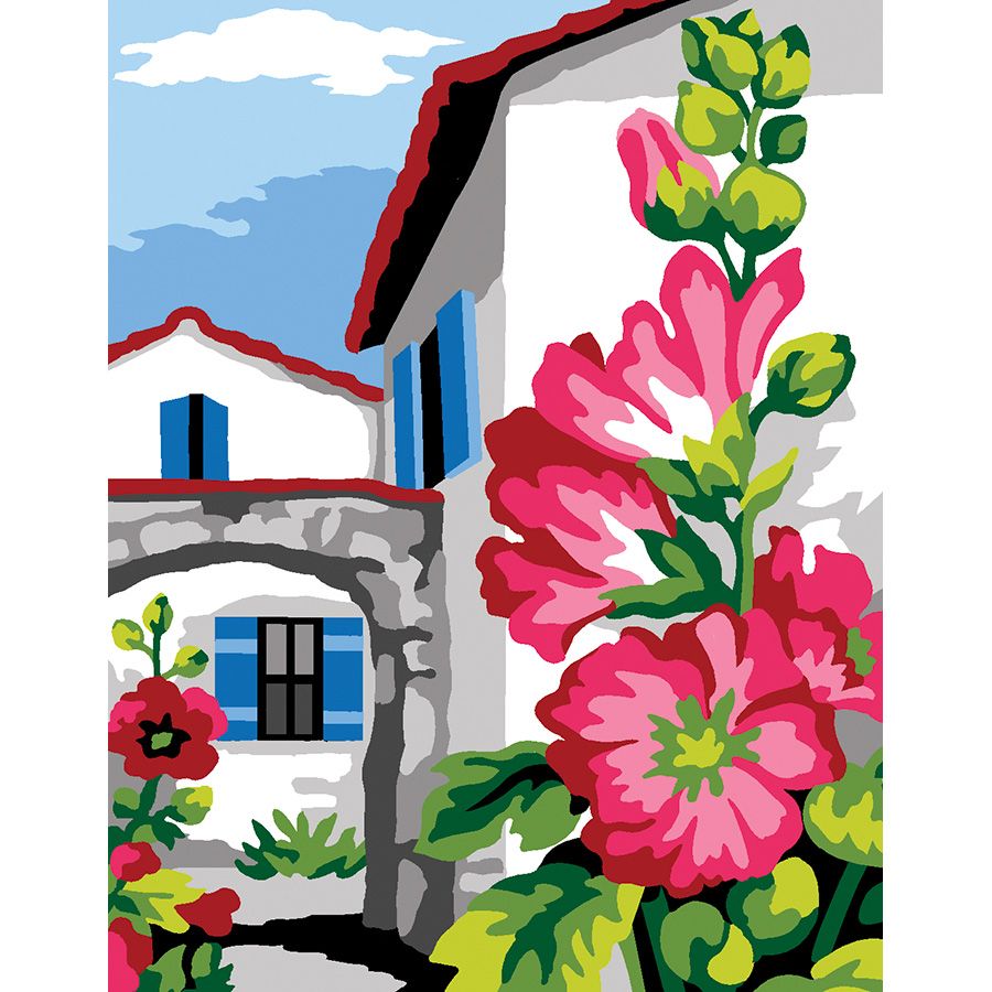 I fiori rosa tra le case