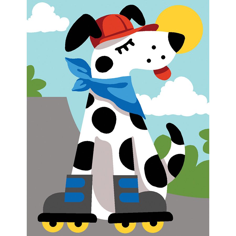 Il dalmata con i Rollerblade
