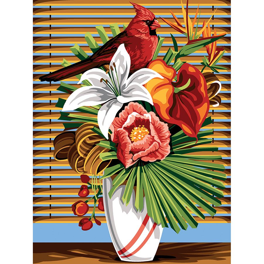 Vaso di fiori e la tapparella