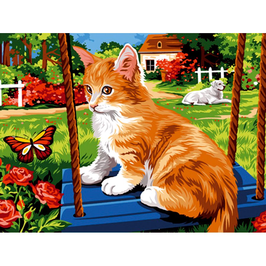 Gatto sull'altalena