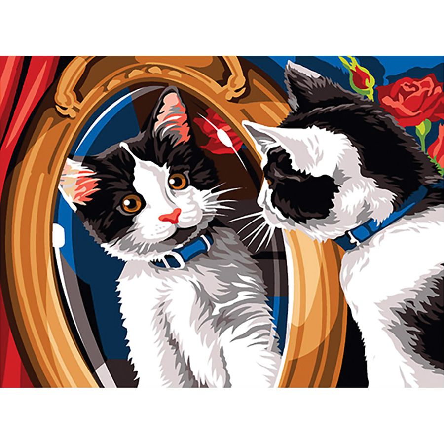 Gatto allo specchio