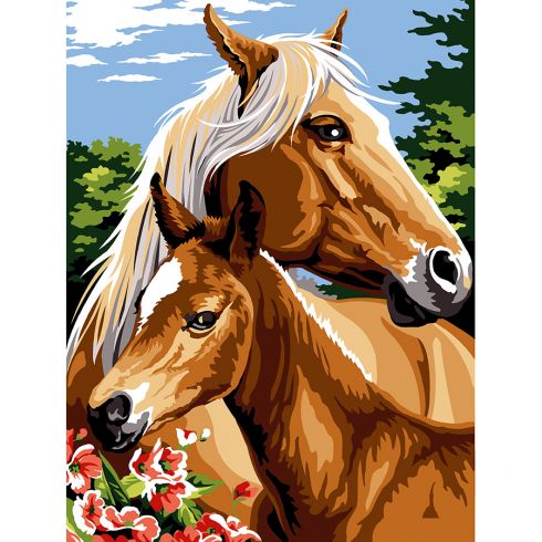 Cavalli madre e figlio