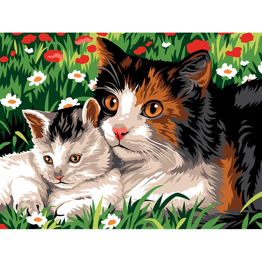 Gatti madre e figlio