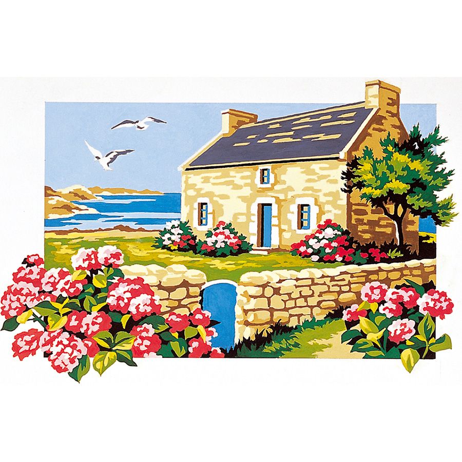 I fiori e la casa sul mare
