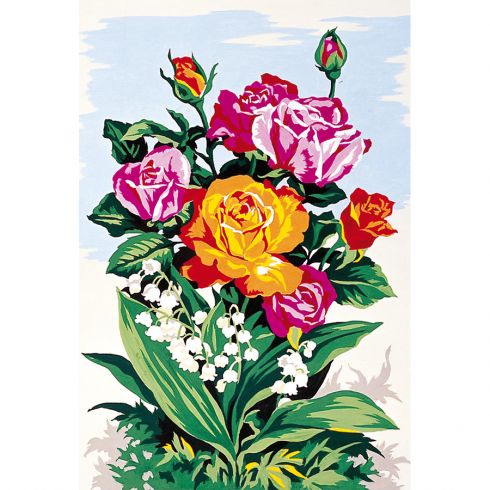 Mazzo di rose colorate
