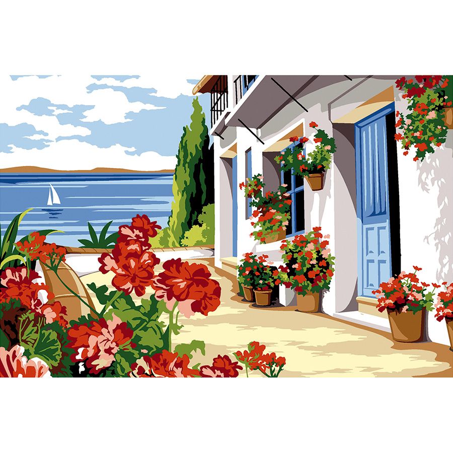 Terrazza con i fiori