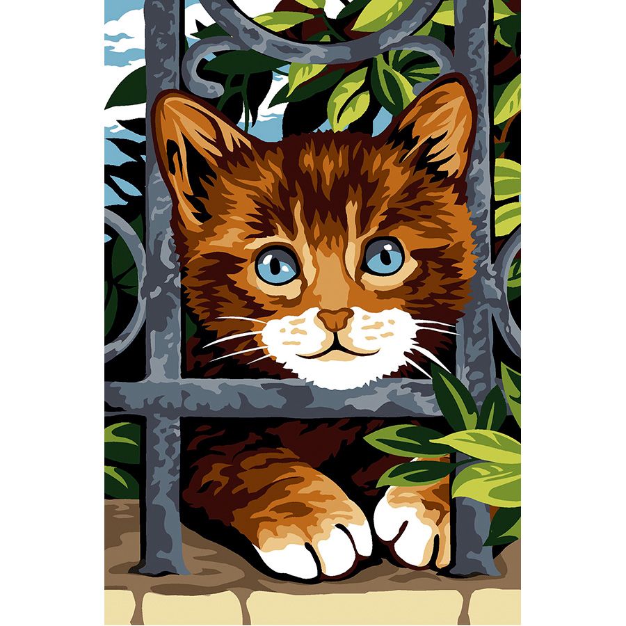 Gatto nella ringhiera