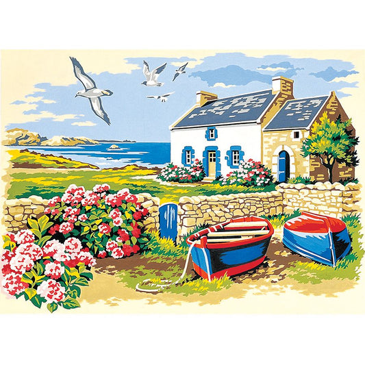 La casa e le barche nel giardino