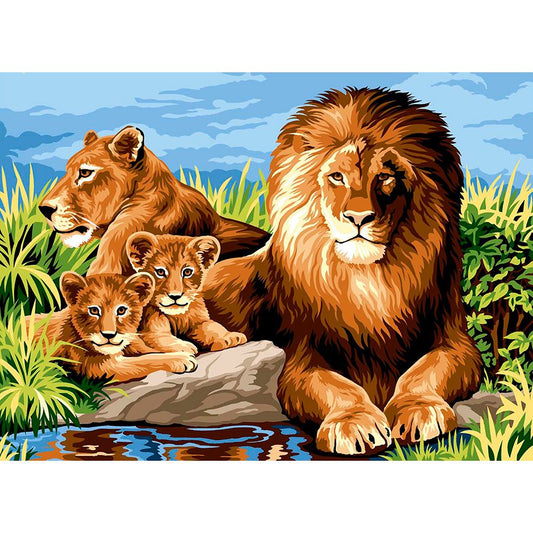 Famiglia di leoni
