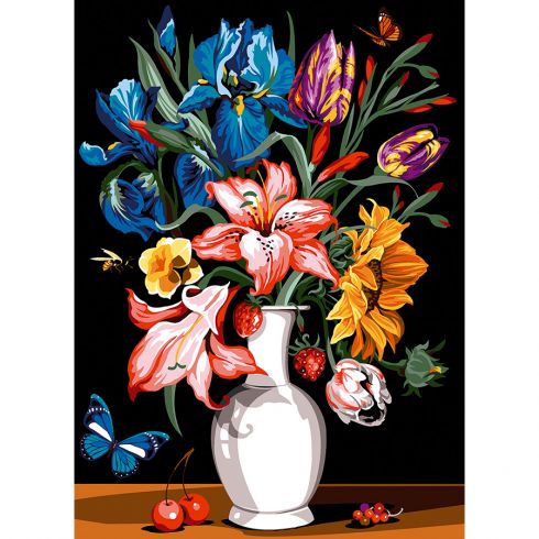 Vaso di fiori bianco