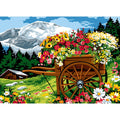 Carro di fiori in montagna