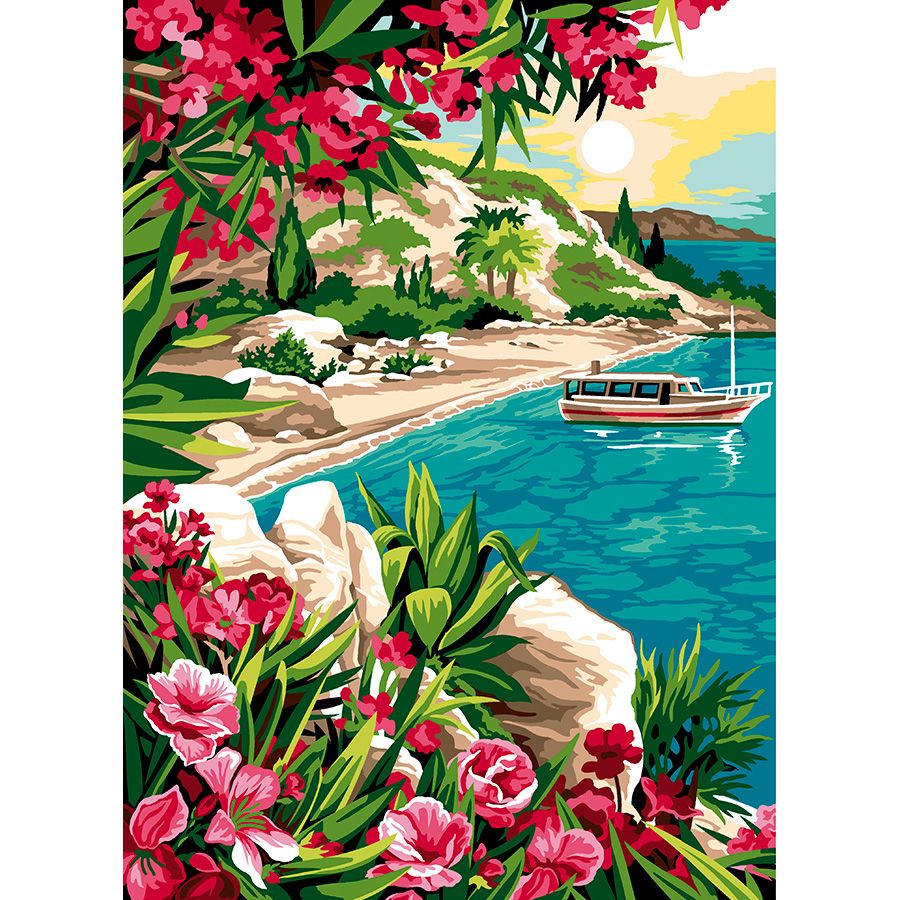 Vista mare da uno scorcio fiorito