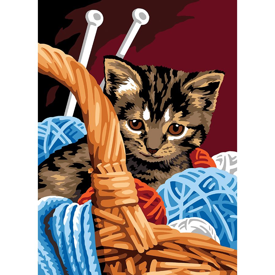 Il gatto nella cesta del cucito