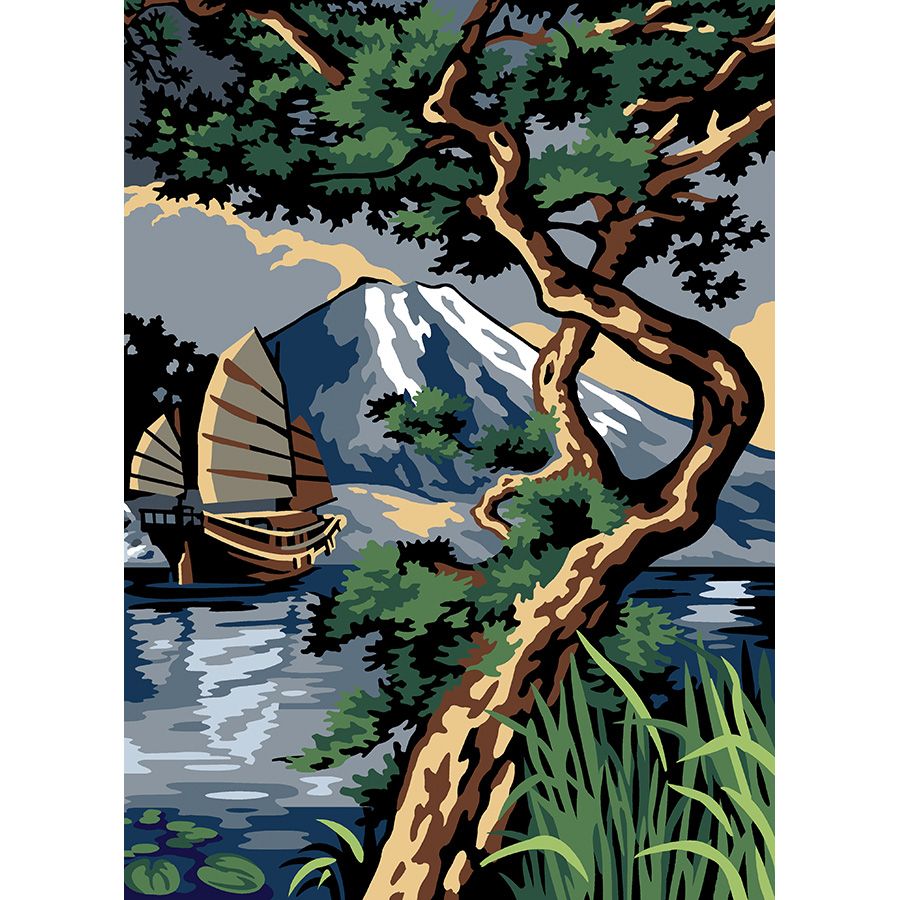 L'albero, la barca e il monte in Asia