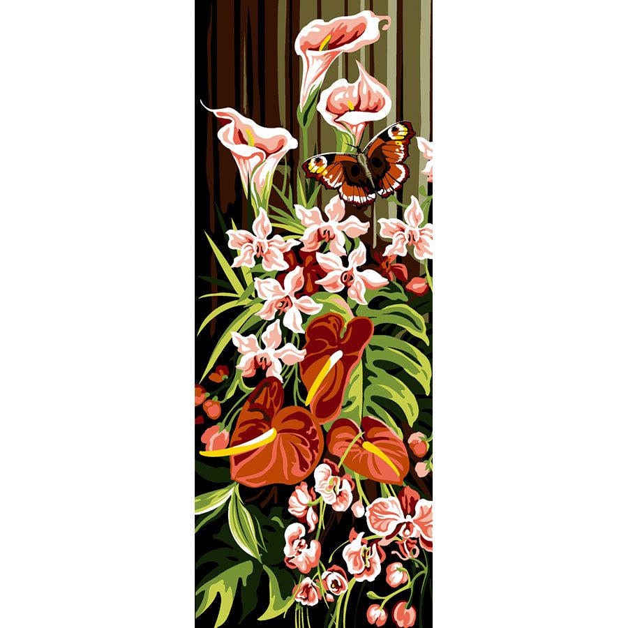 Fiori rosa e marroni