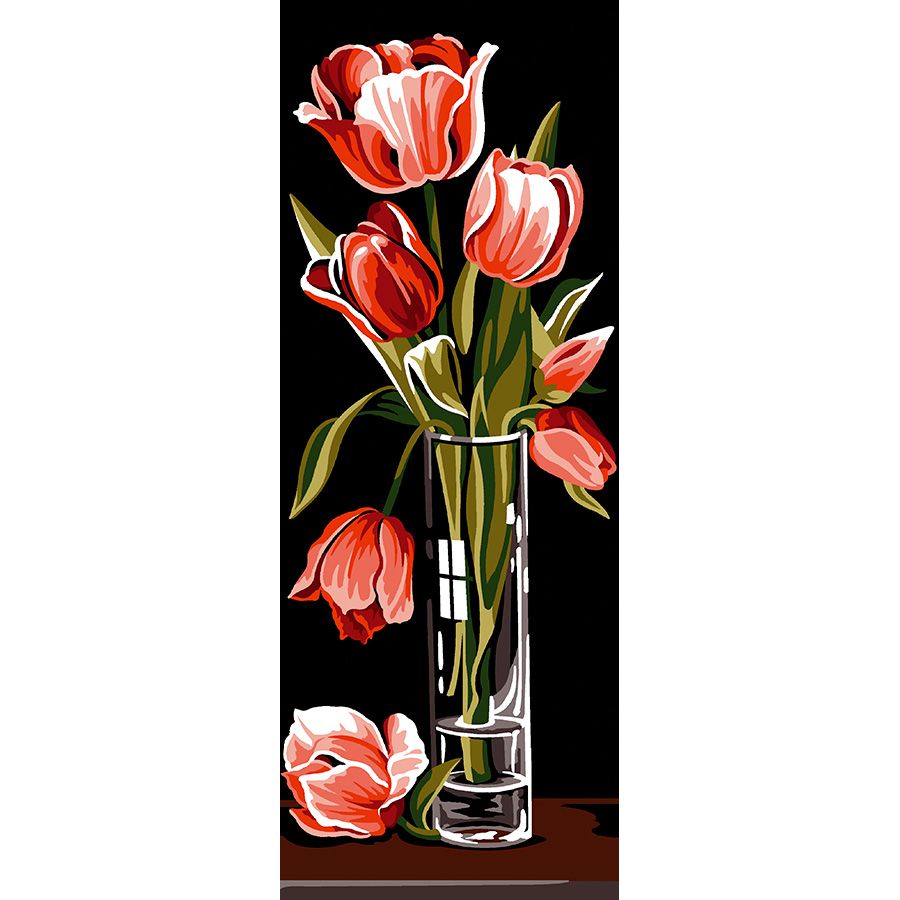 Rosa nel vaso in vetro