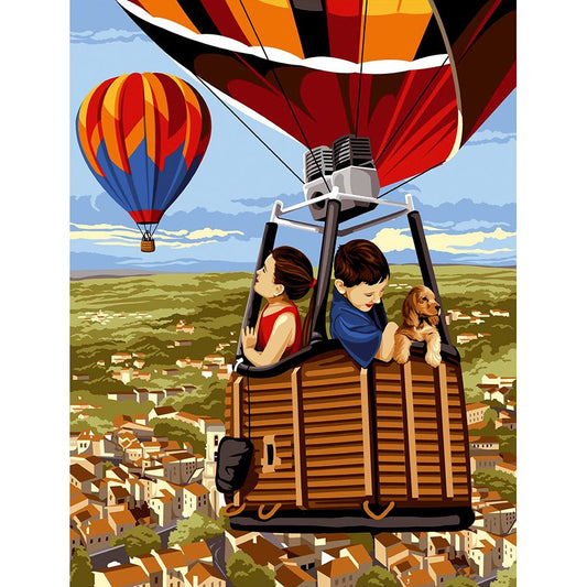 Mongolfiera sulla città