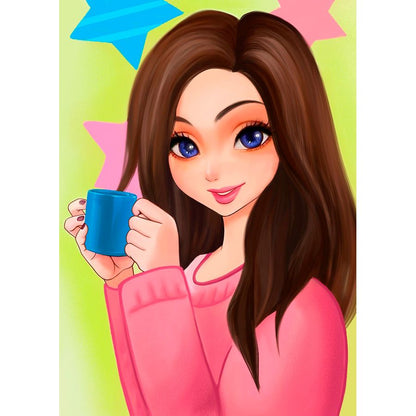 Ragazza con una tazza di tè