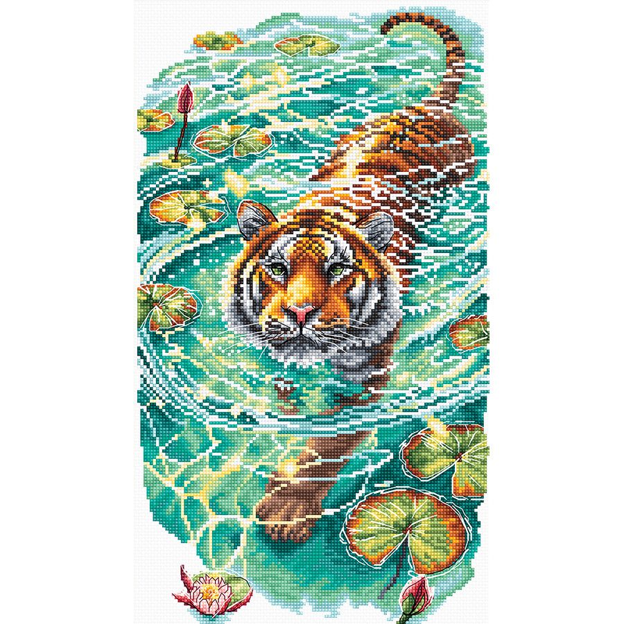 Tigre nel lago