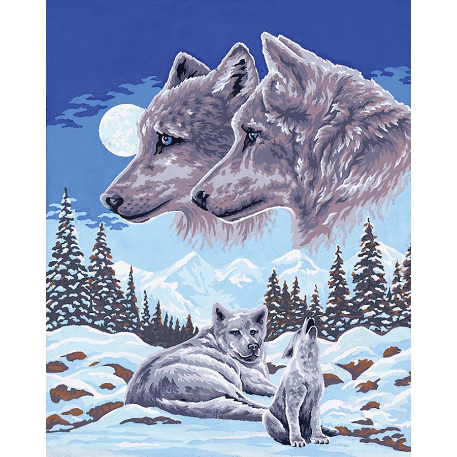 I grandi lupi e la luna