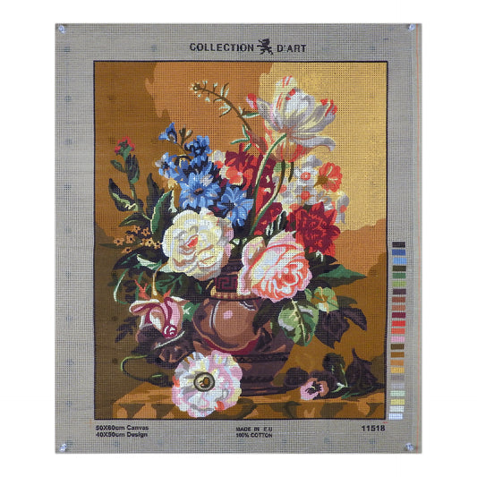 Il vaso in ceramica pieno di fiori