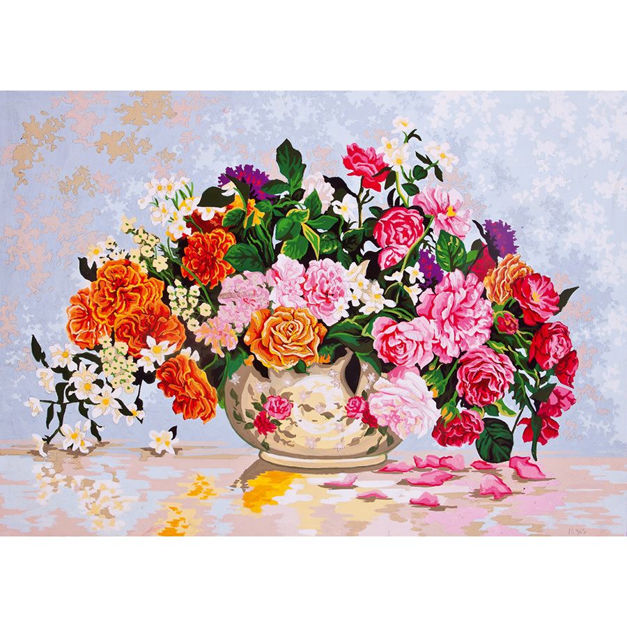Vaso colmo di fiori
