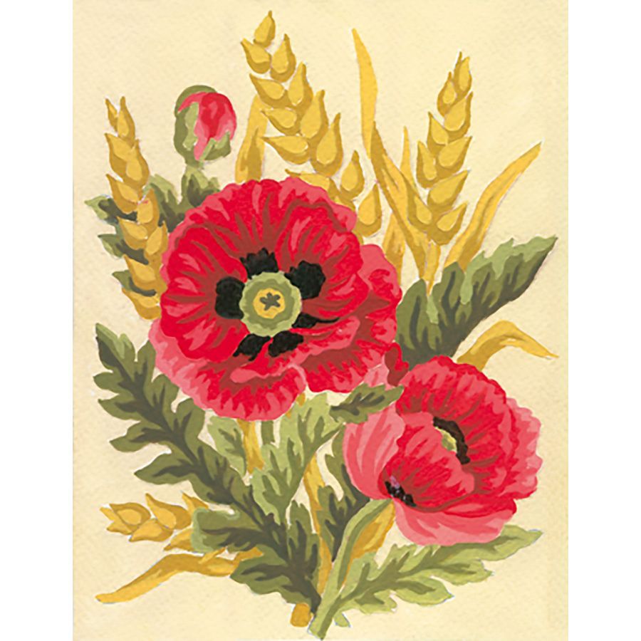 I fiori rossi e la spiga di grano