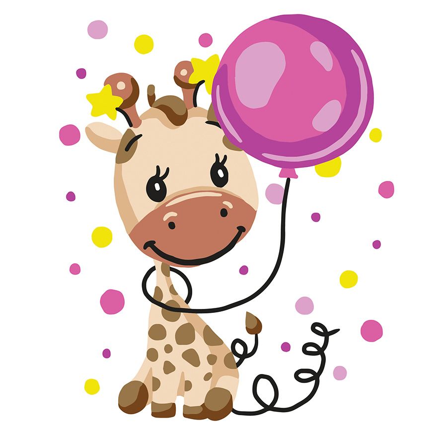 La giraffa con il palloncino
