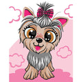 Yorkshire terrier con il codino