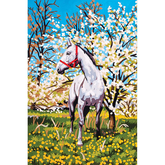 Il cavallo tra gli alberi