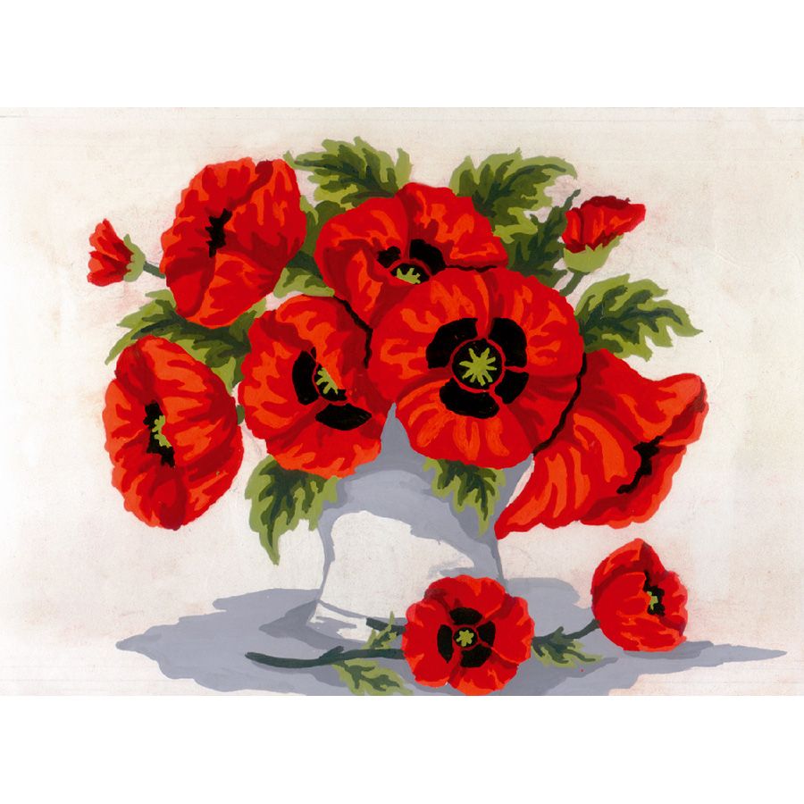 Vaso di papaveri rossi