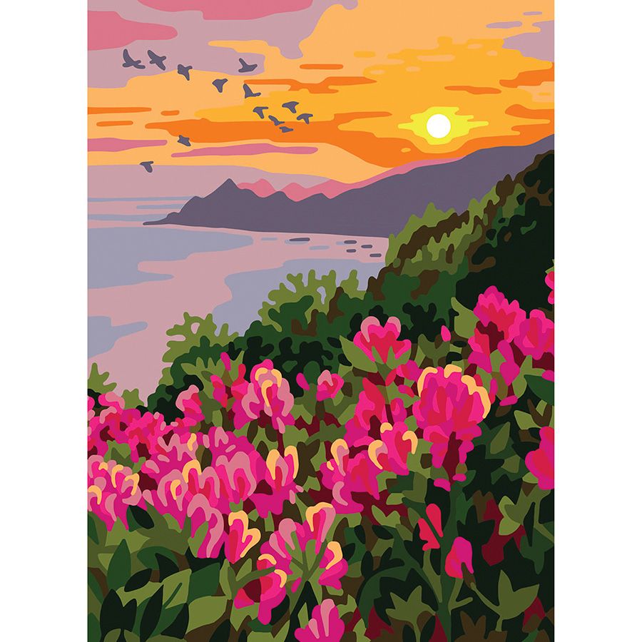 Tramonto e fiori rosa