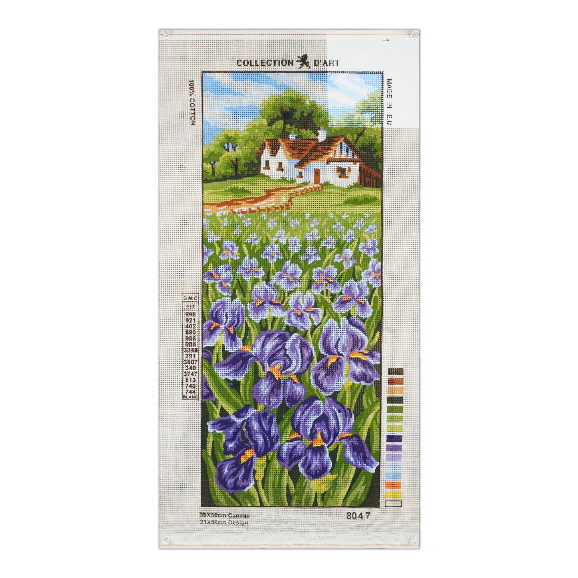 Prato con fiori viola