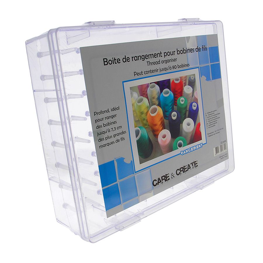 Scatola portaoggetti per 80 rocchetti di filo